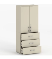 Szafa na ubrania z drążkiem Pola 189 - 3 szuflady 60 / 70 / 80 cm Kaszmir